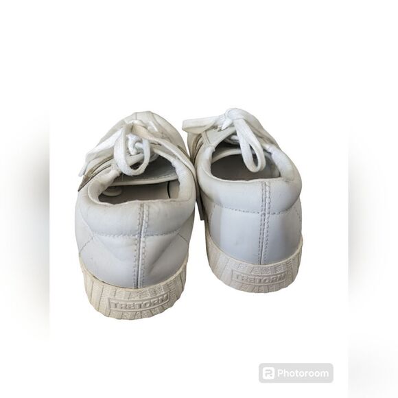 TRETORN WTNY LITE 2 PLUS WHITE GOLD RETRO FEEL LACE UP SNEAKERS - Picture 4 of 5